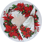 Kit Sousplat + Guardanapo Flor Natal - 2 Peças - Com Base