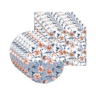 Kit Sousplat + Guardanapo Floral Azul/branco - 6 Peças - Sem