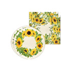 Kit Sousplat + Guardanapo Girassol - 2 Peças - Sem Base