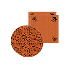 Kit Sousplat + Guardanapo Halloween Morcegos - 2 Peças - Com