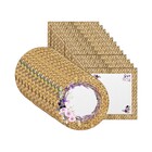 Kit Sousplat + Guardanapo Lavanda Rústico - 12 Peças - Com Ba