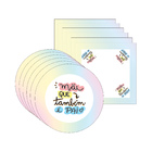 Kit Sousplat + Guardanapo Mãe/pai - 6 Peças - Com Base