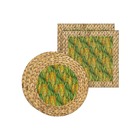 Kit Sousplat + Guardanapo Milho/palha - 2 Peças - Sem Base