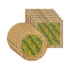 Kit Sousplat + Guardanapo Milho/palha - 2 Peças - Sem Base