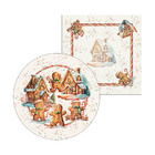 Kit Sousplat + Guardanapo Natal Biscoito - 1 Peça - Com Base