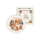 Kit Sousplat + Guardanapo Natal Biscoito - 2 Peças - Com Base