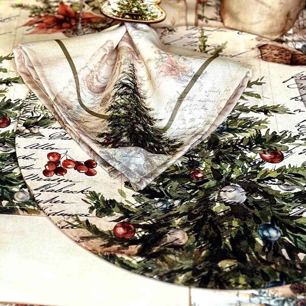 Kit Sousplat + Guardanapo Natal Boho Christmas - 4 Peças - Co