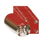 Kit Sousplat + Guardanapo Natal Boneco Neve Ii - 12 Peças - C