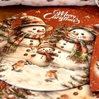 Kit Sousplat + Guardanapo Natal Boneco Neve Ii - 8 Peças - Se