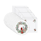 Kit Sousplat + Guardanapo Natal Cardinal - 12 Peças - Sem Base