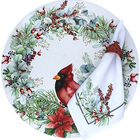 Kit Sousplat + Guardanapo Natal Cardinal - 1 Peça - Sem Base