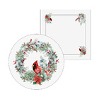 Kit Sousplat + Guardanapo Natal Cardinal - 1 Peça - Sem Base
