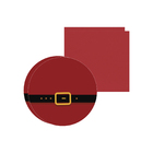 Kit Sousplat + Guardanapo Natal Cinto Noel - 2 Peças - Sem Ba