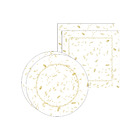 Kit Sousplat + Guardanapo Natal Dourado Gliter - 2 Peças - Se