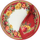 Kit Sousplat + Guardanapo Natal Especiarias - 1 Peça - Sem Ba