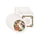 Kit Sousplat + Guardanapo Natal Esquilo Ii - 8 Peças - Sem Ba