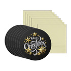 Kit Sousplat + Guardanapo Natal Feliz Natal - 8 Peças - Sem B