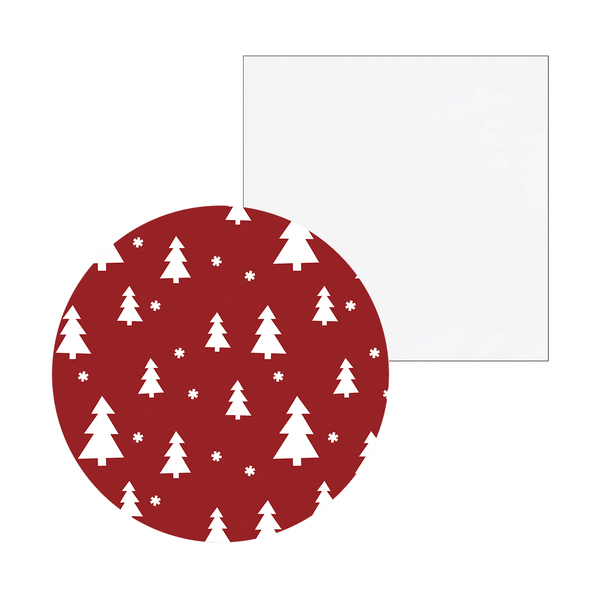 Kit Sousplat + Guardanapo Natal Fundo Vermelho/pinheiro - 1 P