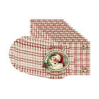 Kit Sousplat + Guardanapo Natal Fundo Xadrez/noel - 12 Peças