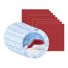 Kit Sousplat + Guardanapo Natal Gorro Noel - 8 Peças - Com Ba