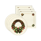 Kit Sousplat + Guardanapo Natal Green - 4 Peças - Com Base