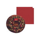 Kit Sousplat + Guardanapo Natal Guirlanda - 2 Peças - Sem Base