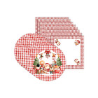 Kit Sousplat + Guardanapo Natal Infantil - 8 Peças - Sem Base