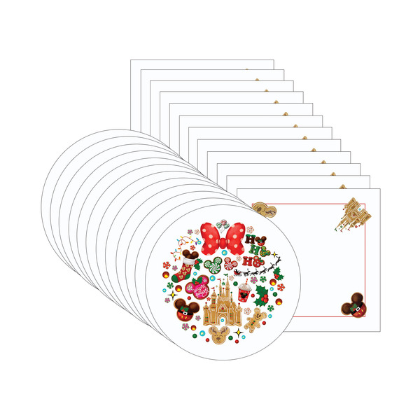 Kit Sousplat + Guardanapo Natal Magic - 12 Peças - Sem Base