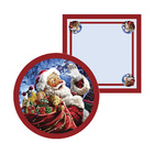 Kit Sousplat + Guardanapo Natal Papai Noel