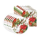 Kit Sousplat + Guardanapo Natal Passarinhos - 6 Peças - Com B