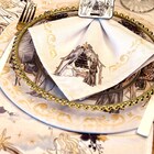 Kit Sousplat + Guardanapo Natal Presépio Iv - 12 Peças - Sem