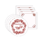 Kit Sousplat + Guardanapo Natal Trenó - 4 Peças - Com Base