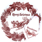 Kit Sousplat + Guardanapo Natal Trenó - 8 Peças - Sem Base