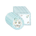 Kit Sousplat + Guardanapo Páscoa Balão/azul Coração - 8 Peças