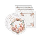 Kit Sousplat + Guardanapo Páscoa Classico - 4 Peças - Com Base