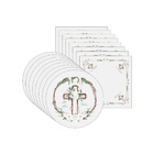 Kit Sousplat + Guardanapo Páscoa Cristã - 8 Peças - Sem Base