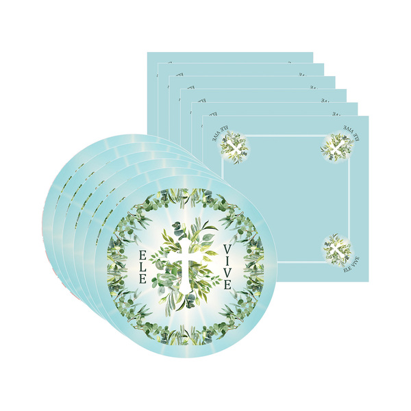 Kit Sousplat + Guardanapo Páscoa Ele Vive - 6 Peças - Sem Base