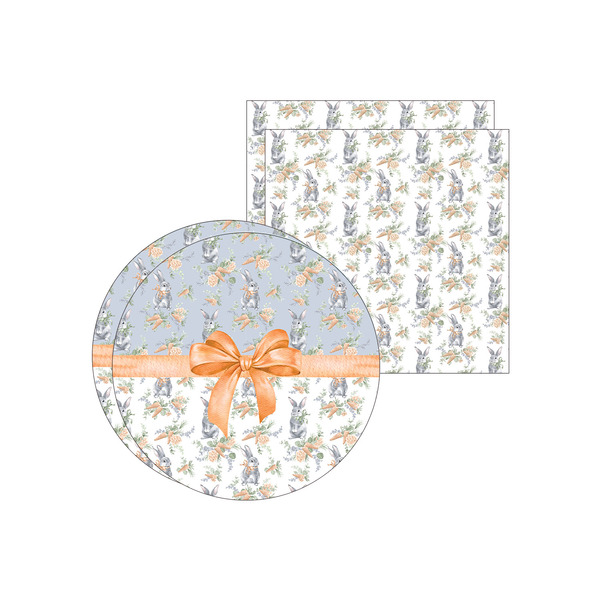 Kit Sousplat + Guardanapo Páscoa Laço - 2 Peças - Sem Base