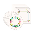 Kit Sousplat + Guardanapo Páscoa Ovos - 6 Peças - Sem Base