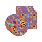 Kit Sousplat + Guardanapo Patchwork Girassol - 12 Peças - Com