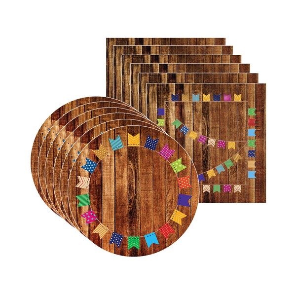 Kit Sousplat + Guardanapo São João Ii - 6 Peças - Com Base