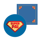 Kit Sousplat + Guardanapo Super Pai - 1 Peça - Sem Base