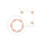 Kit Sousplat + Guardanapo Tulipas Love - 2 Peças - Com Base