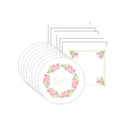 Kit Sousplat + Guardanapo Tulipas Love - 8 Peças - Sem Base