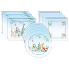 Kit Sousplat + Jogo Americano + Guardanapo Animais - 6 Peças