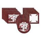 Kit Sousplat + Jogo Americano + Guardanapo Bola Vermelha - 1