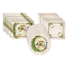 Kit Sousplat + Jogo Americano + Guardanapo Lareira - 2 Peças