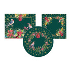 Kit Sousplat + Jogo Americano + Guardanapo Pássaro Verde - 1