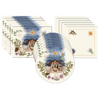 Kit Sousplat + Jogo Americano + Guardanapo Presépio3 - 12 Peç