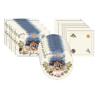 Kit Sousplat + Jogo Americano + Guardanapo Presépio3 - 12 Peç